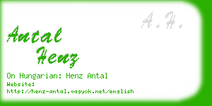 antal henz business card